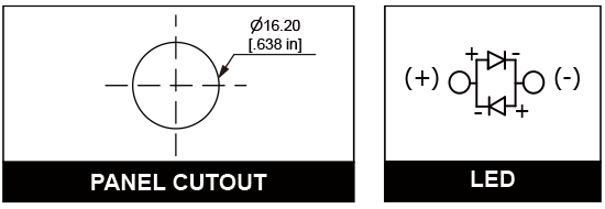 16mm Anti vandal pilot indicator