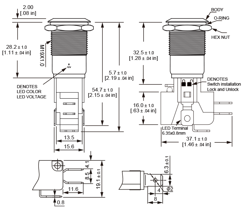 L19B High current anti vandal switch