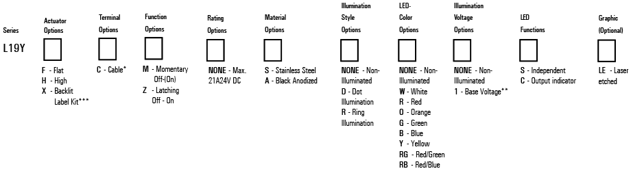 L19Y High Current Anti Vandal Switch | High Technology - Langir Electric