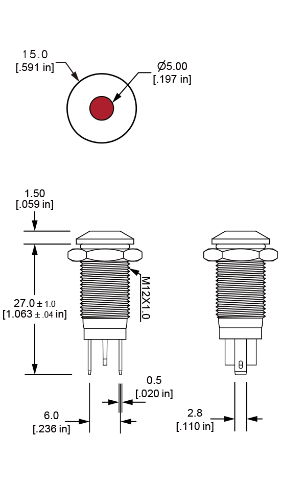 PV12 Anti vandal pilot indicator