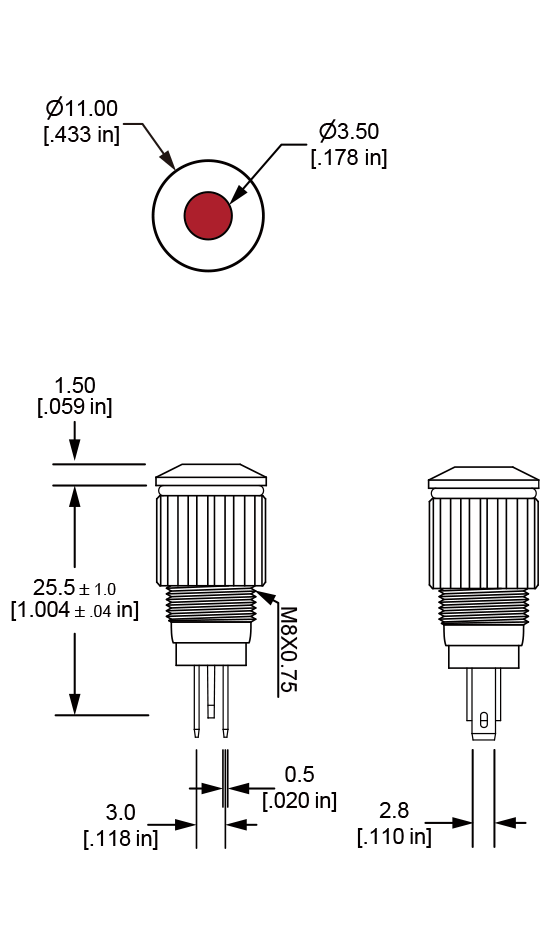 PV8 Anti vandal pilot indicator