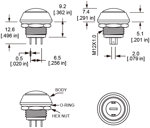 V12 Anti vandal switch