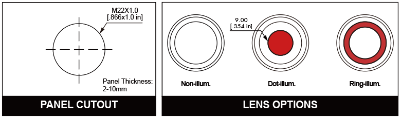 L22O Rear Mounting Anti vandal switch