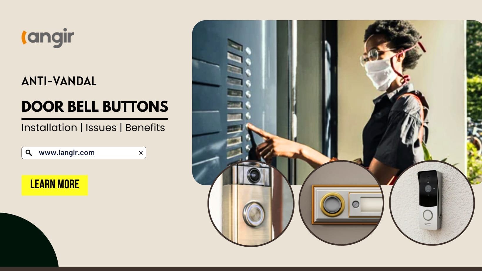 Wired Doorbell Buttons, Durable & Stylish