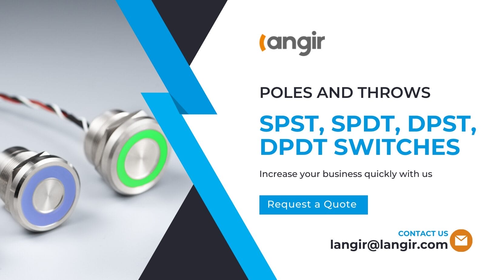 Poles and Throws SPST, SPDT, DPST, DPDT Switches